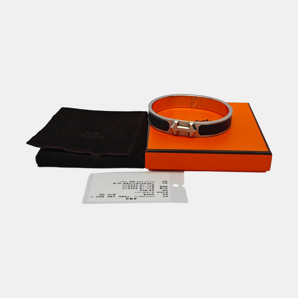 Super H Metal Silver Bangle