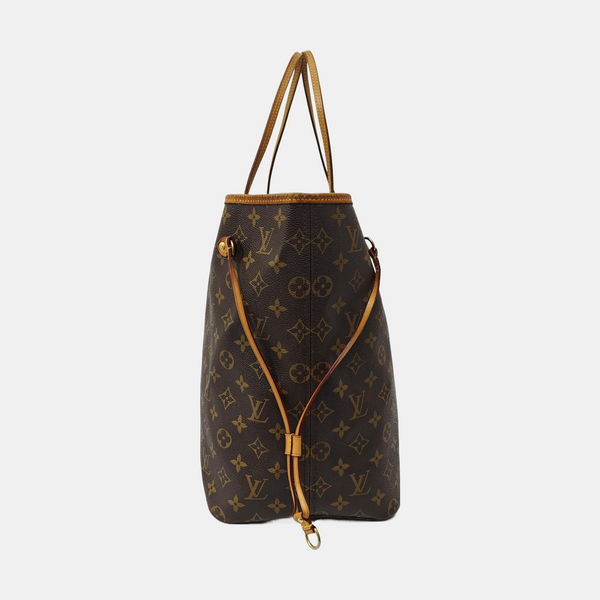 NEVERFULL GM Monogram Coated Canvas Brown