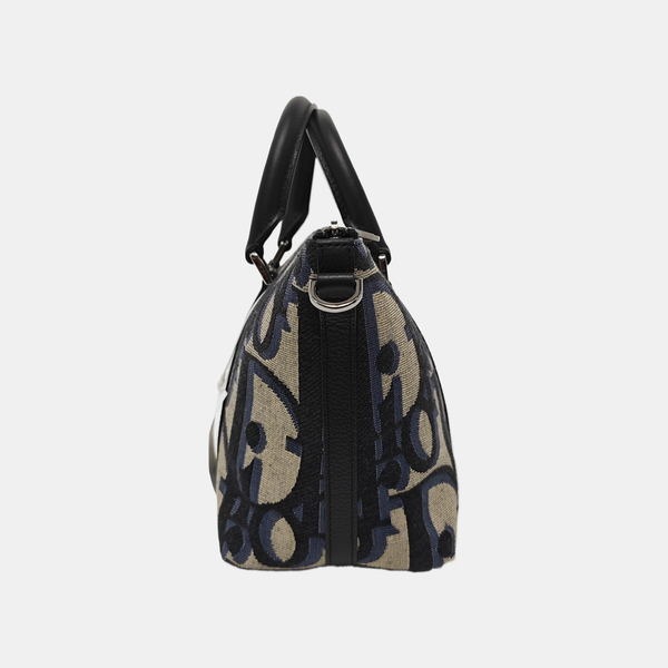 Oblique Canvas Tote Bag Beige