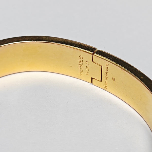 Clic H Metal Gold Bangle