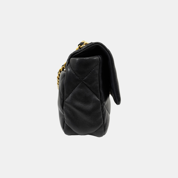 CHANEL 19 Small Quilted Lambskin Black