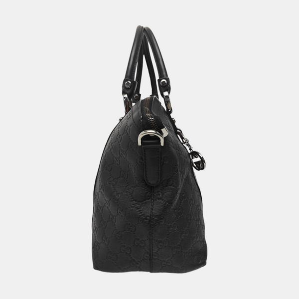 Monogram Calfskin Tote Bag Black