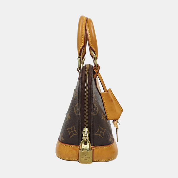 ALMA BB Monogram Coated Canvas Brown