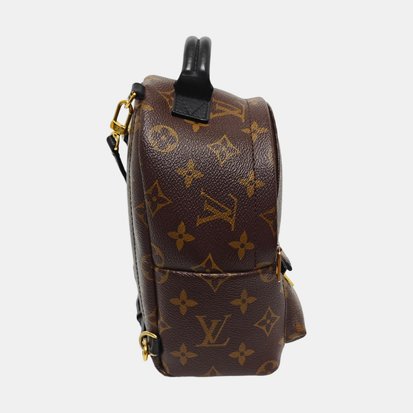 PALM SPRINGS Mini Monogram Coated Canvas Brown