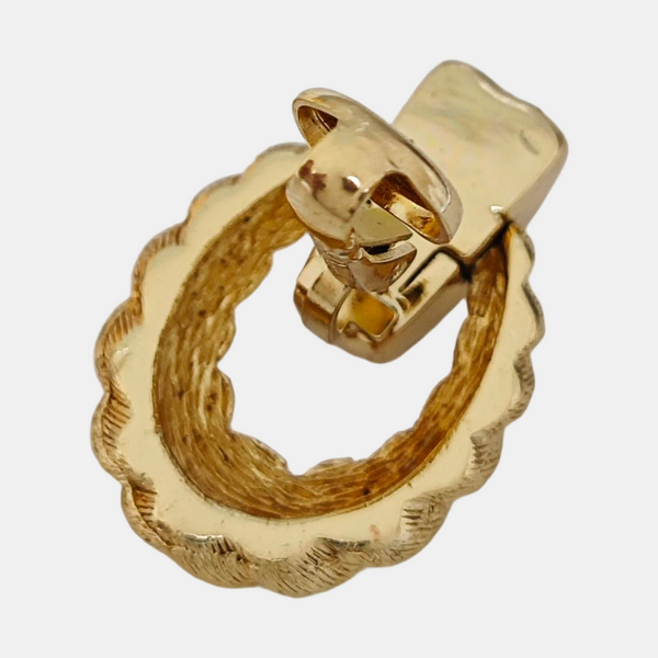 Metal Gold Clip On Earrings