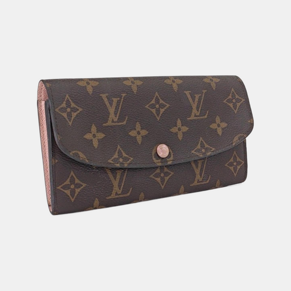 EMILIE Monogram Coated Canvas Brown Wallet