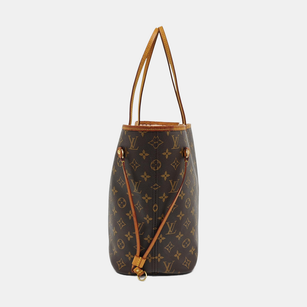 NEVERFULL MM Monogram Coated Canvas Brown