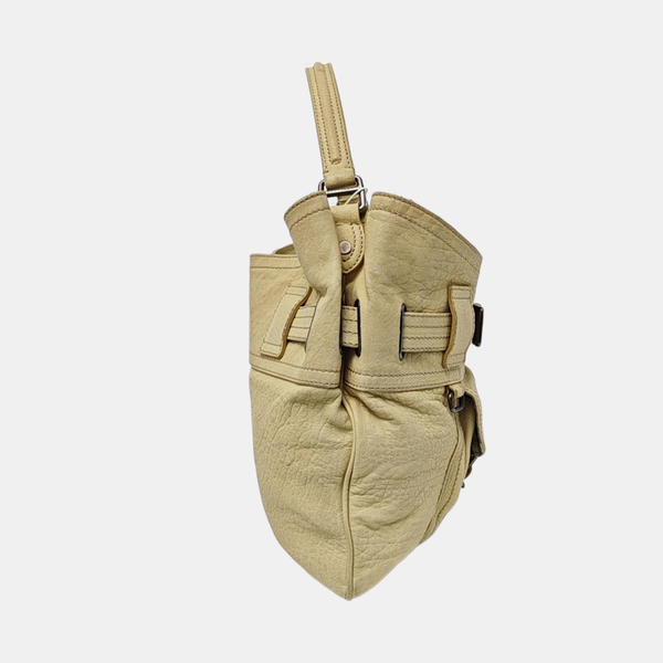 Calfskin Shoulder Bag Beige