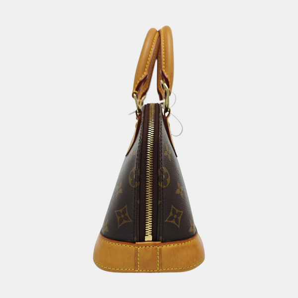 ALMA BB Monogram Coated Canvas Brown