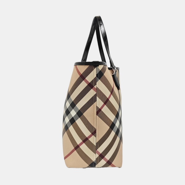 Coated Canvas Tote Bag Beige