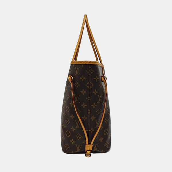 NEVERFULL MM Monogram Coated Canvas Brown