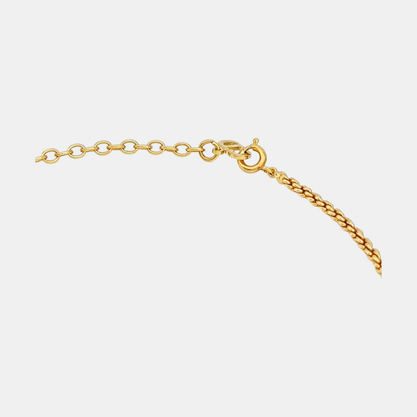 Twist Round Metal Gold Necklace