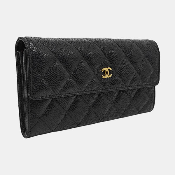 CLASSIC FLAP Quilted Grained Calfskin Black