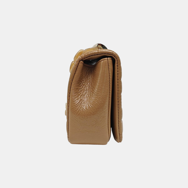 Lola Small Quilted Lambskin Beige