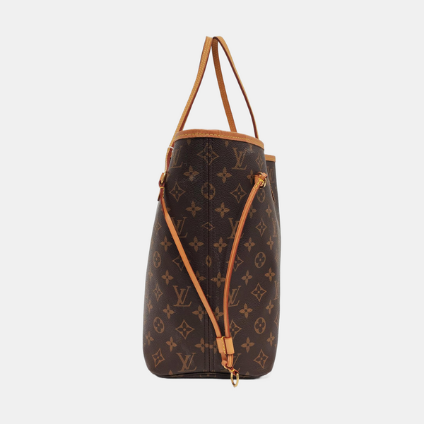 NEVERFULL MM Monogram Coated Canvas Brown