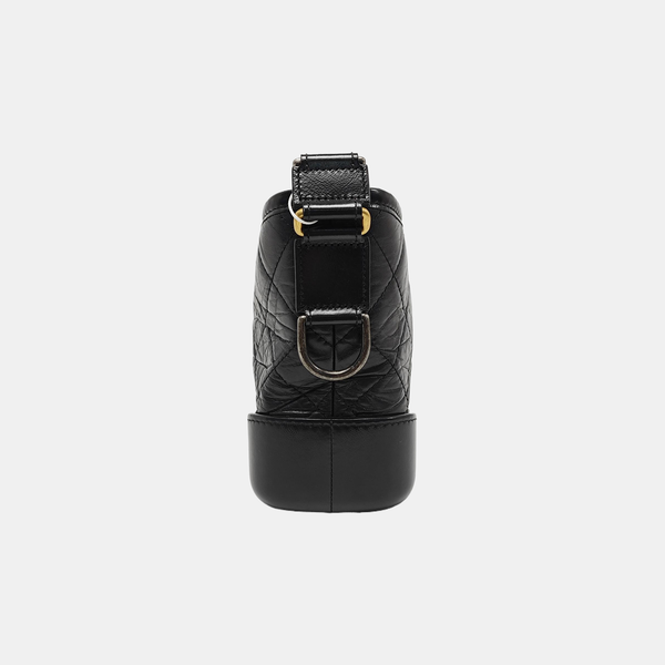 GABRIELLE Small Quilted Vintage Calf Black