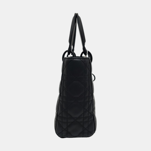Lady Dior Small Cannage Calfskin Black