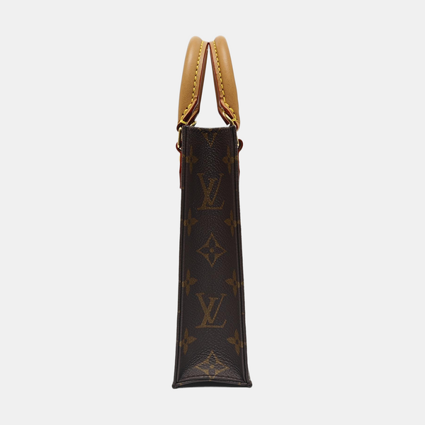 SAC PLAT Mini Monogram Coated Canvas Brown