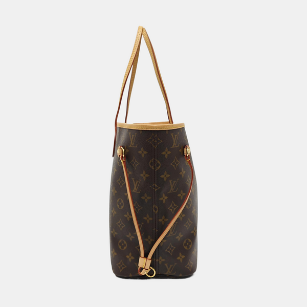 NEVERFULL MM Monogram Coated Canvas Brown