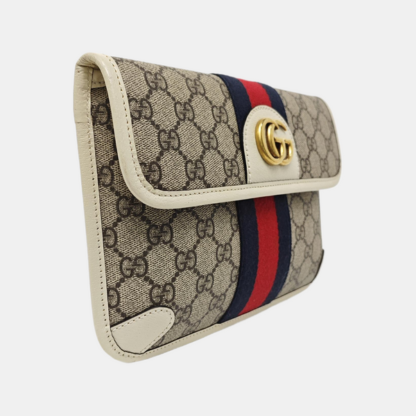 Ophidia Mini Monogram Coated Canvas Beige