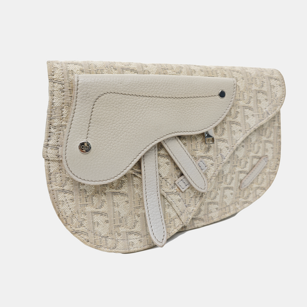Saddle Small Canvas Beige