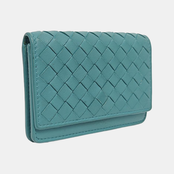 Lambskin Card Holder Blue