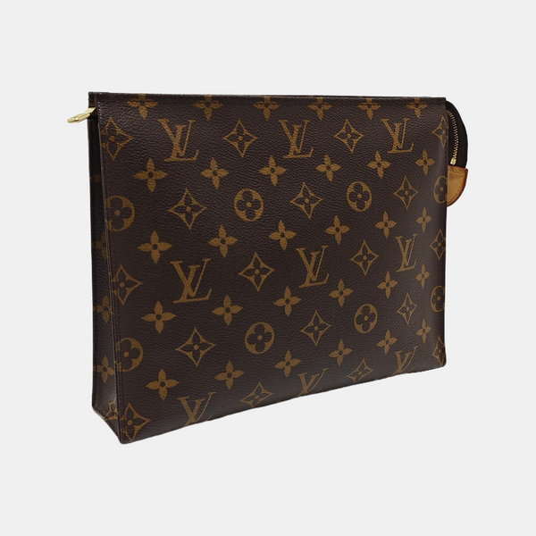 TOILET POCKET 26 Monogram Coated Canvas Brown