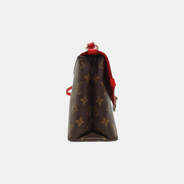 SAINT MICHEL Monogram Coated Canvas Brown