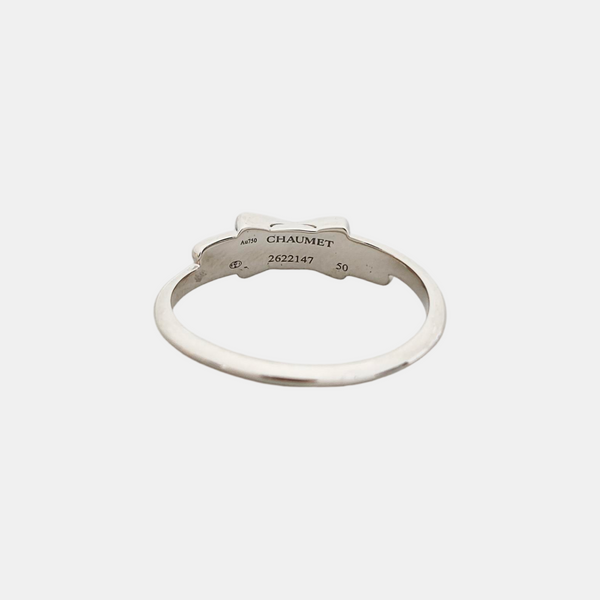 Jeux De Liens 18k White Gold Silver Ring EU 50