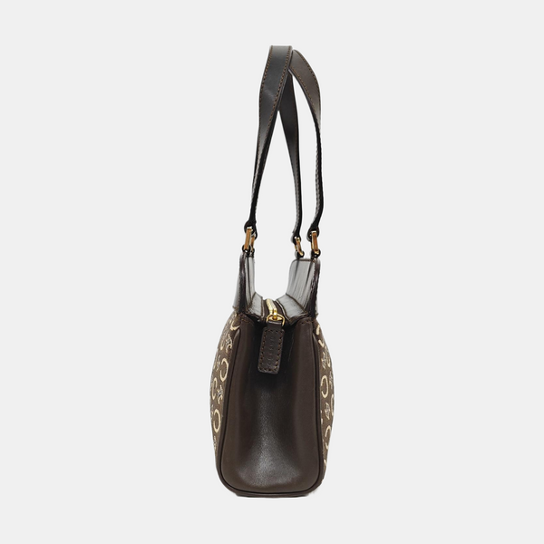 Canvas Top Handle Bag Brown