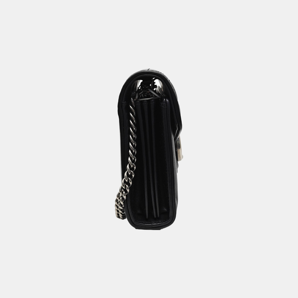 GG Marmont Mini Quilted Calfskin Black