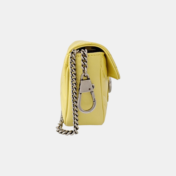 GG Marmont Mini Quilted Calfskin Yellow