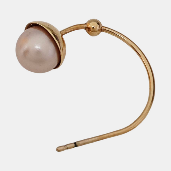 Ultradior Metal Beige Stud Earrings