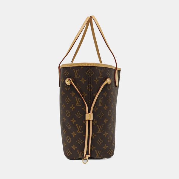 NEVERFULL MM Monogram Coated Canvas Brown