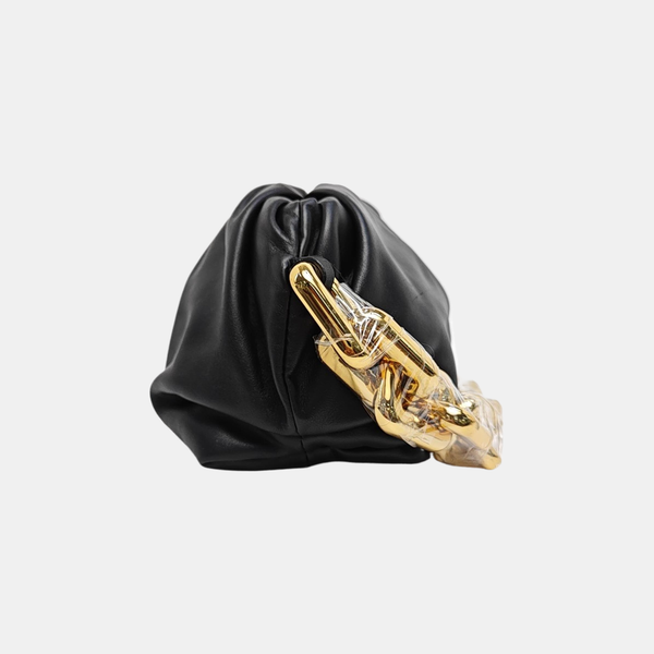 Authenticated pre-owned The Pouch Calfskin Black - Top Handle Bag at Looply