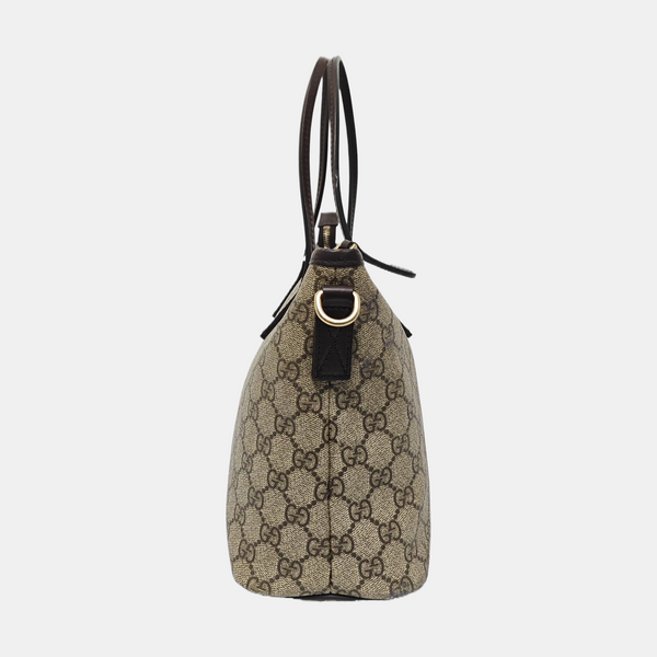 Monogram Coated Canvas Tote Bag Brown