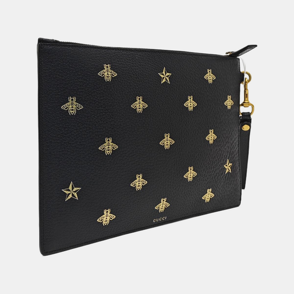 Bee Web Calfskin Black