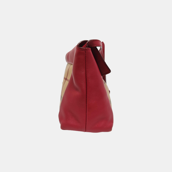 Coated Canvas Shoulder Bag Beige