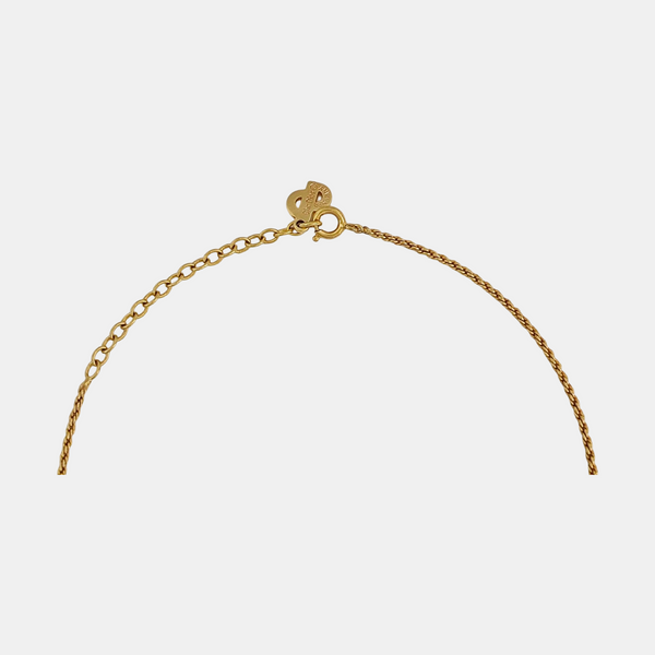 Twist Round Metal Gold Necklace
