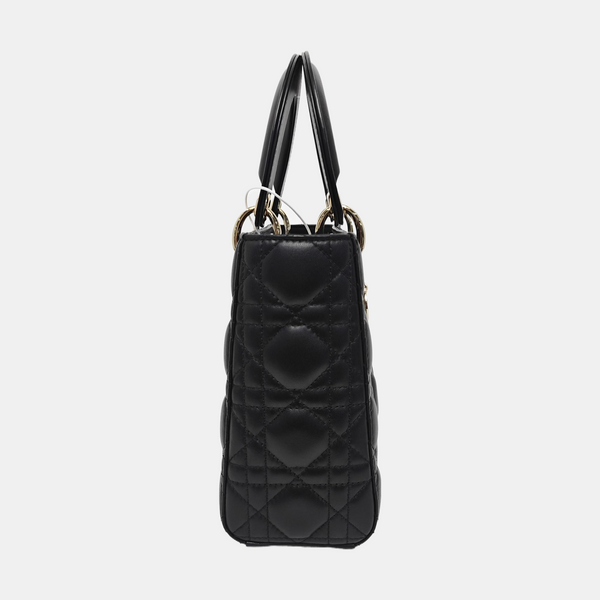 Lady Dior Small Cannage Lambskin Black