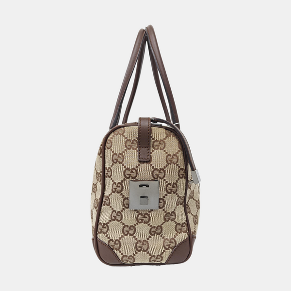 Monogram Canvas Top Handle Bag Brown