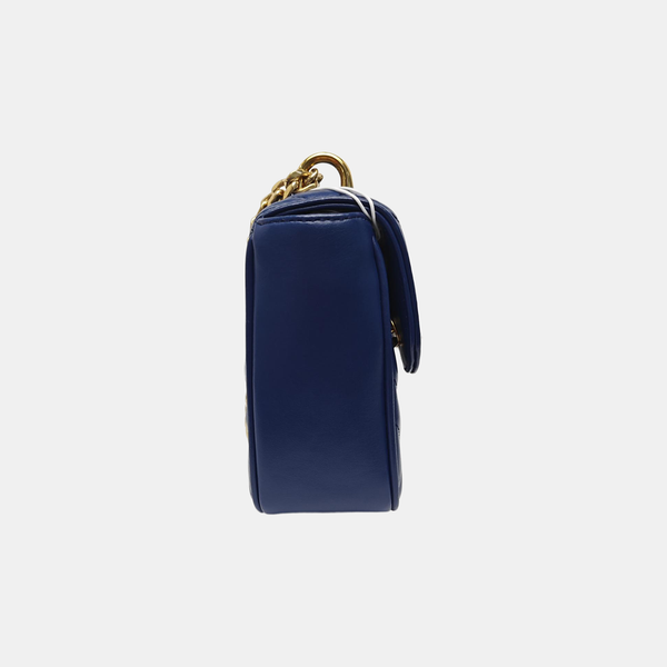 Quilted Calfskin Shoulder Bag Blue