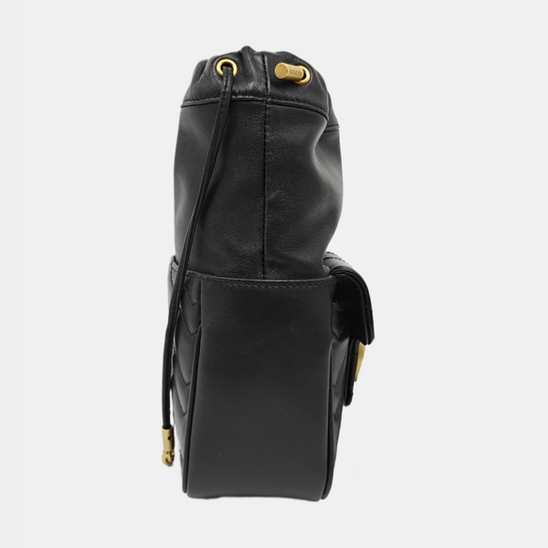 GG Marmont Mini Quilted Calfskin Black