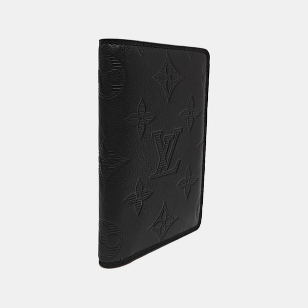 Monogram Calfskin Card Holder Black