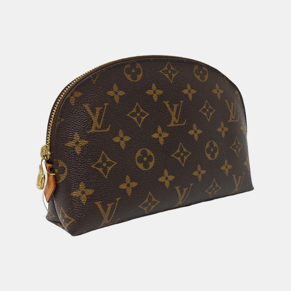 COSMETIC Monogram Coated Canvas Brown