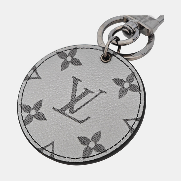 Coated Canvas Bag Charm Gray