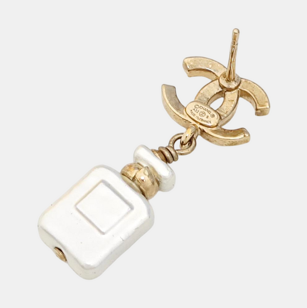 CC Logo Metal Gold Earrings
