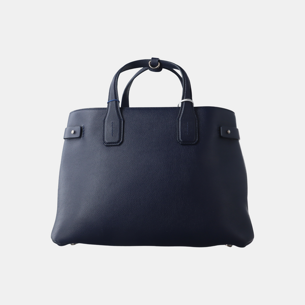 The Banner Medium Calfskin Blue