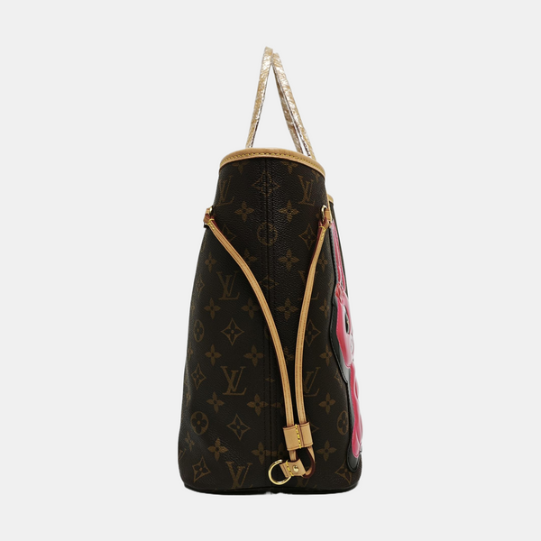 NEVERFULL MM Monogram Coated Canvas Brown