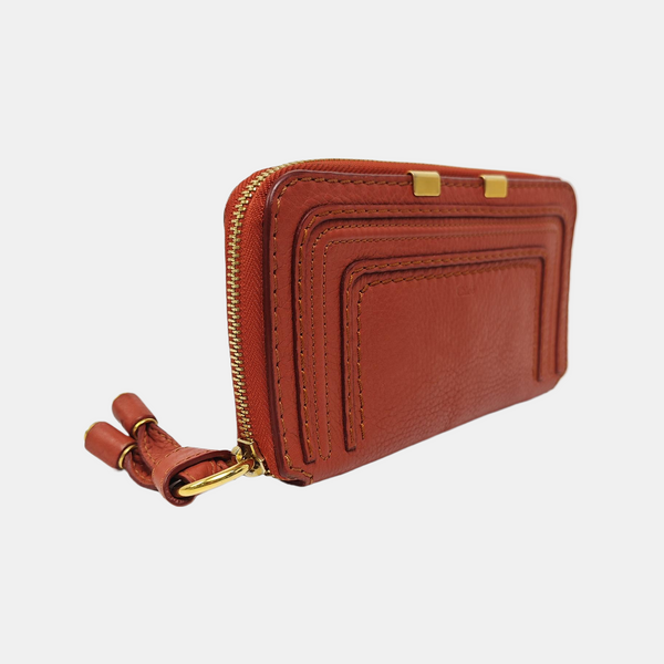 Marcie Calfskin Orange Wallet